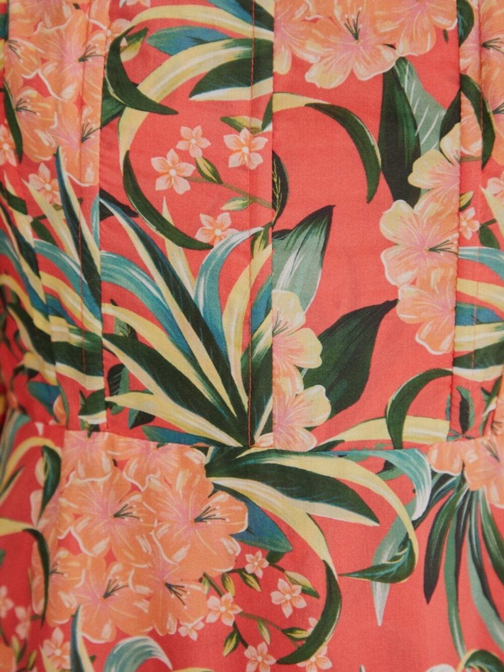 NWT Farm Rio Pineapple Bloom Red Cut Out Midi Dress Puff Sleeve Sz XS $275 - Picture 4 of 7